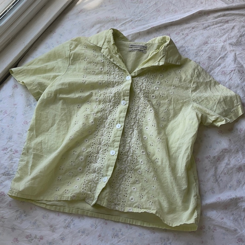 Urban outfitters button up cropped top